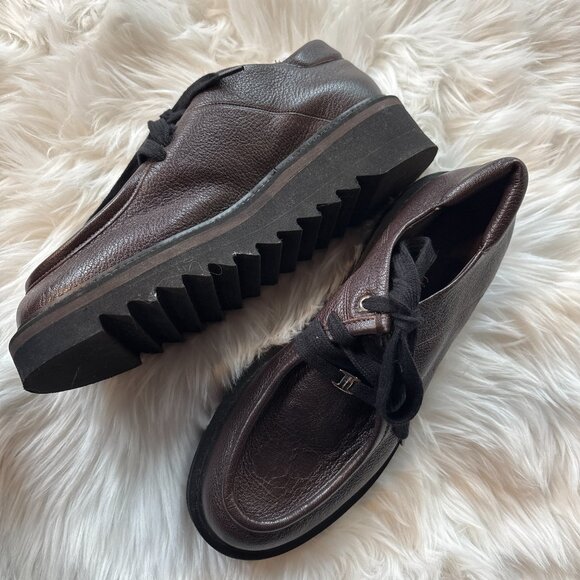 Salvatore Ferragamo Brown Chunky lace-up Oxford Shoes Size 11 - Picture 4 of 10